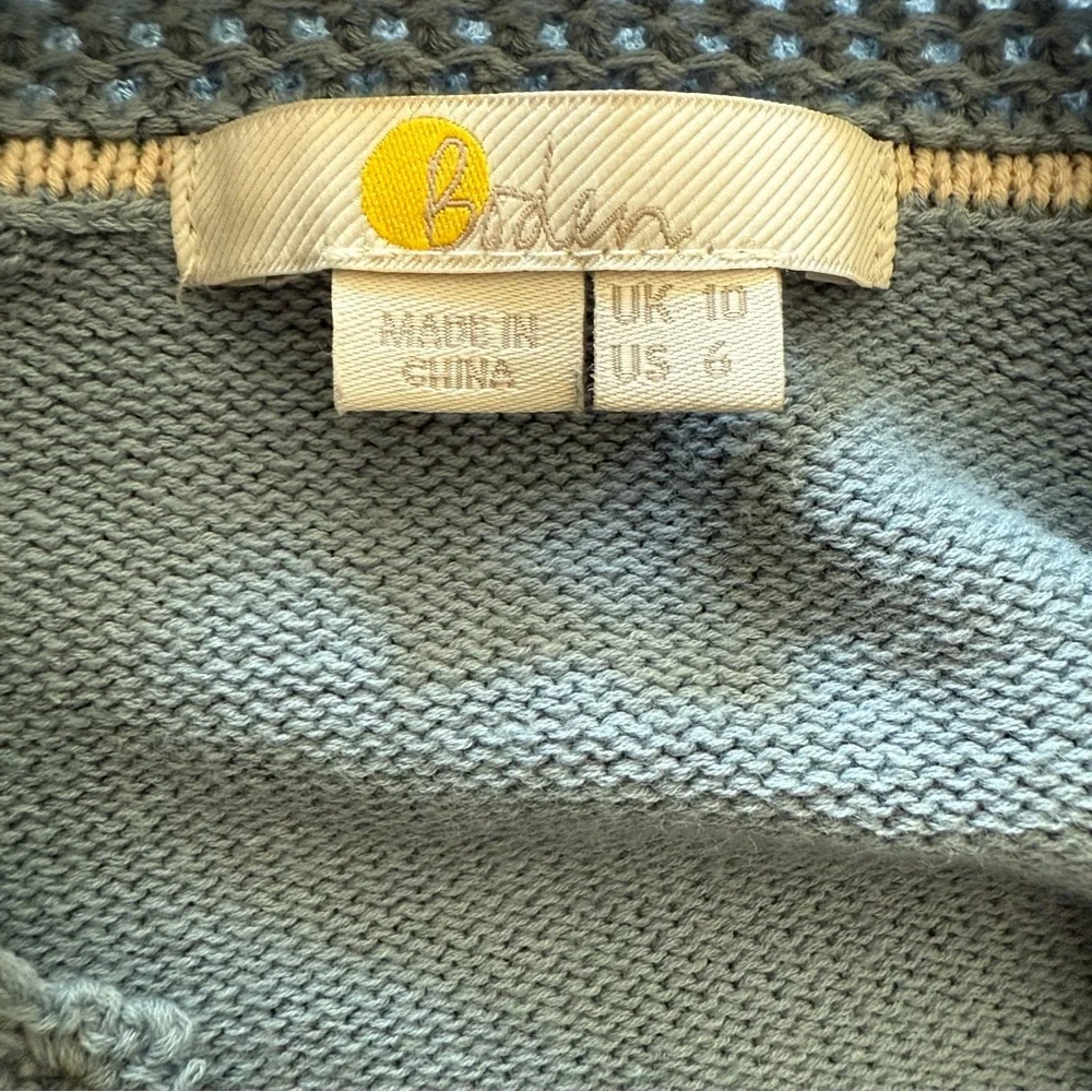 Boden Blue Knit Sweater with Scalloped Edges, Size 6, EUC - Picture 8 of 9